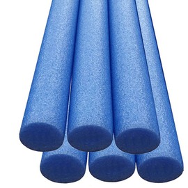 Flex Connex 6 Pack No Hole Extra Long Deluxe Solid Core Pool Noodles … (Baltic Blue)
