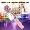 Micrófono Karaoke Bluetooth Inalámbrico Portátil con Luces LED