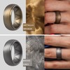 ThunderFit Silicone Rings for Men - Breatheable Airgrooves Step Edge
