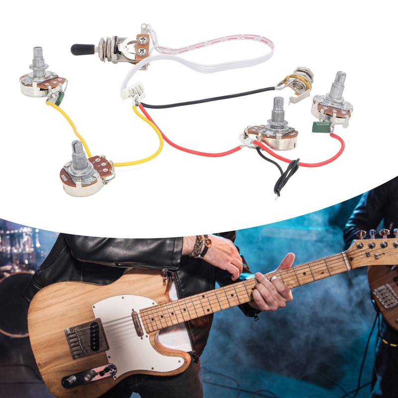 Electric Guitar Wiring Harness Kit 3 Way Toggle Switch 500K