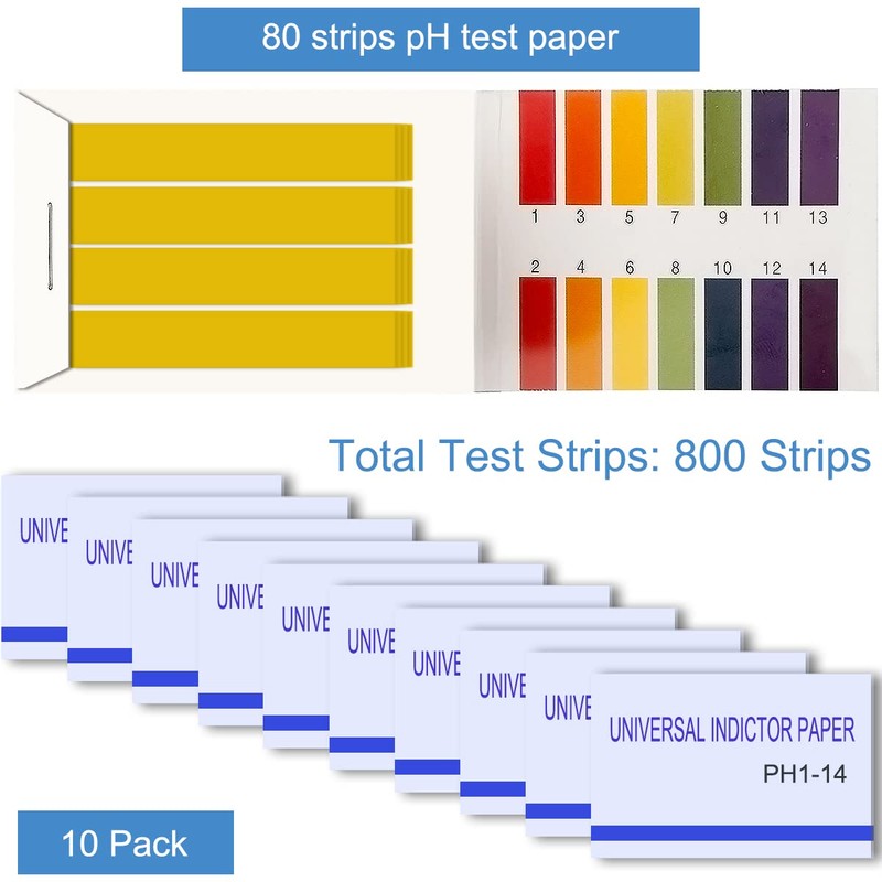 DKARDU 800 Strips pH 1-14 Test Paper Litmus Paper Extensive