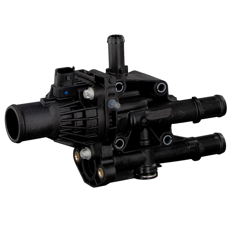 febi bilstein Thermostat Housing with Sensor, Temperature Switch and Gasket,