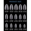 Nail Tips, Ultra Thin Short Almond, Pre-Sanded Nail Tips, Set