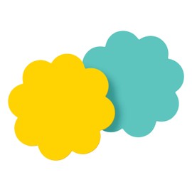 Post-it Notes, Daisy Shape, Assorted Colors, 2.6x2.6 in, 2 Pads, 75 Sheets/Pad (7350-DSY)
