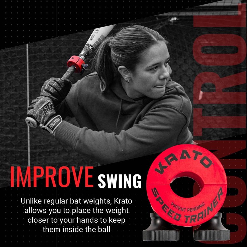 KRATO BAT WEIGHTS - Baseball & Softball Batting Training Aid,