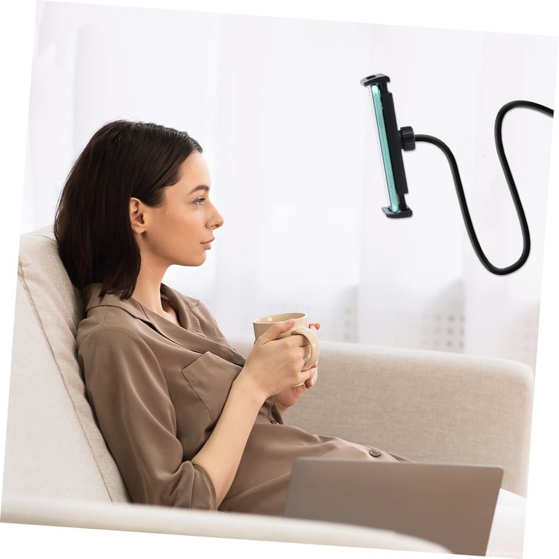 TEHAUX Adjustable Gooseneck Phone Holder Rotating Tablet Bracket with Clamp