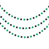 WEVEN Green and Black Paper Garland Circle Dot Party Banner