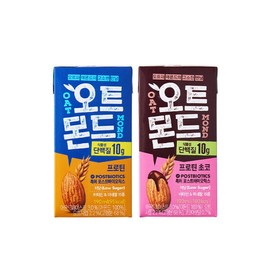 Headquarters Lotte Oatmond Protein 2 Type 190ml x 24 Pack / 본사직영 롯데 오트몬드 프로틴 2종 190ml x 24팩