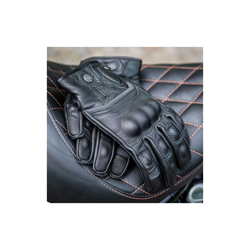 Classic Line Men's Motorcycle Gloves - High-Quality Genuine Leather, Reinforced
