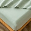 MooMee - Sábana bajera ajustable de 100 % algodón lavado,