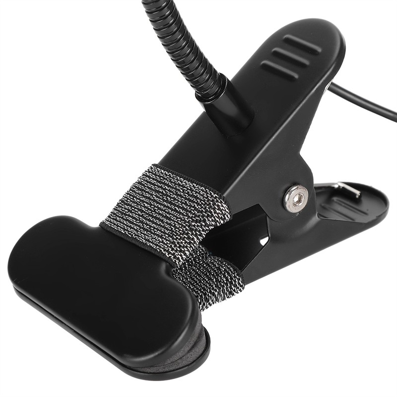 LED Adjustable Clip Reading Light Cold Warm Brightness Light Black