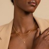 Turandoss Layered Initial M Necklaces for Women, Dainty 14K Gold