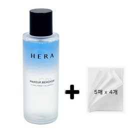 Hera Makeup Remover 125ml + Amore Cotton Pads 20 GM / 헤라 메이크업 리무버125ml + 아모레 화장솜 20매 GM