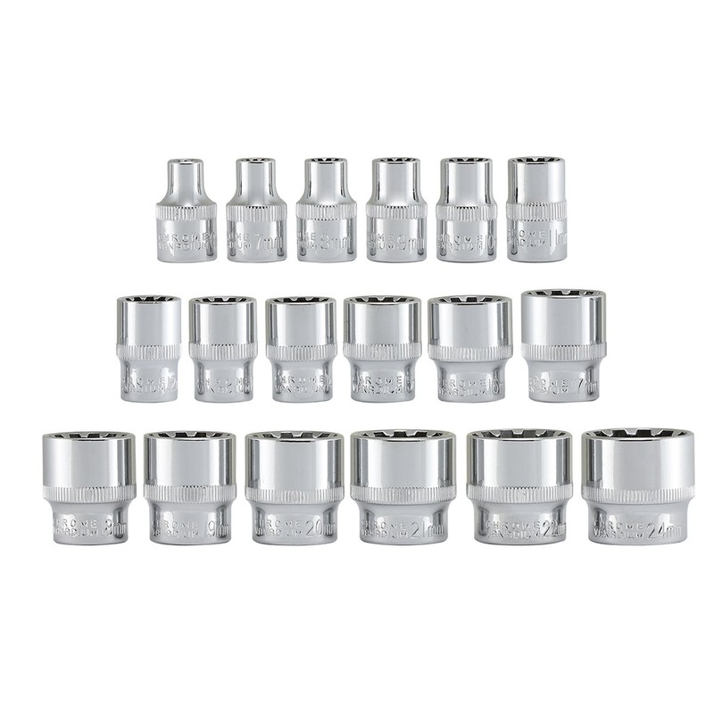 NEIKO 02488A 3/8" Drive Universal 6 Point Metric Socket Set,