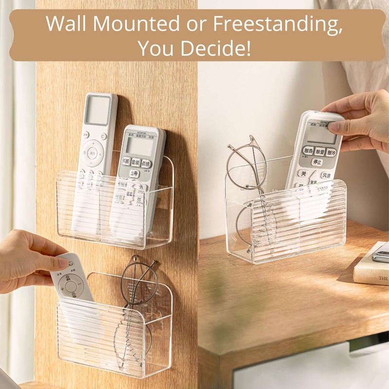 LINFIDITE Adhesive TV Remote Control Holder Wall Mount TV Remote