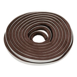 PATIKIL Weather Stripping Brush, 3/8 Inch x 3/8 Inch x 19.7 Ft Self Adhesive Sliding Door Insulation Door Weather Strip Window Sealer for Winter, Windproof, Soundproof, Brown