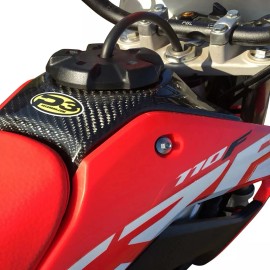 P3 Carbon Fuel Tank Cover Black For HONDA CRF110F CRF125F 2019-2024