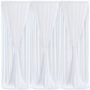 White Backdrop Curtains 6 Panels, 10 Feet Wrinkle-Free Polyester Photography