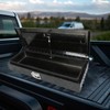 caqeg 34.5 Inch Heavy Duty Aluminum Stripes Plated Tool Box