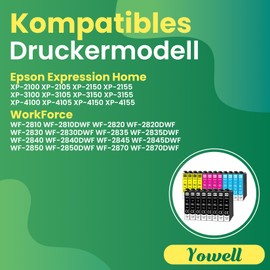 Yowell 20 x 603XL Printer Cartridges Compatible with Epson 603XL 603 XL for Epson Expression Home XP-2100 XP-3100 XP-4155 XP-4150 XP-4100 XP-3155 XP-3150, Workforce WF-2810 WF-2830 WF-2835