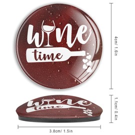 Luckluccy Fridge Magnets Glass Cute Magnets Wine Me Up Magnet Wine Vineyard Positive Bible Scripture Garage Magnet for Fridge Mailbox Car Metal Decoration Housewarming Gift