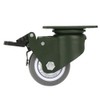 Manganese Steel Bracket 3 inches Bearing Caster Wheels TPR Trolley