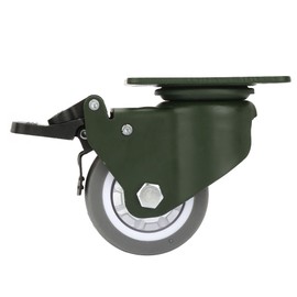 Manganese Steel Bracket 3 inches Bearing Caster Wheels TPR Trolley Swivel Wheel Caster (#1)