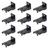 KXLIFE Soportes de pared negros para riel de cortina flexible,