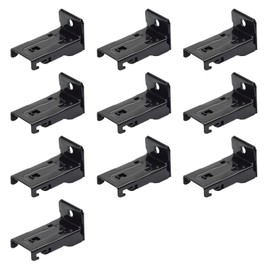 KXLIFE Soportes de pared negros para riel de cortina flexible, accesorios de montaje en pared (10 piezas)