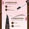 Liquid Eyebrow Pen,Waterproof Smudge Proof 4D Brow Pencil, Long-Lasting Natural