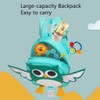 HUGVIDAS Cute Kid-Toddler Backpack with Detachable Safety Harness Green Owl