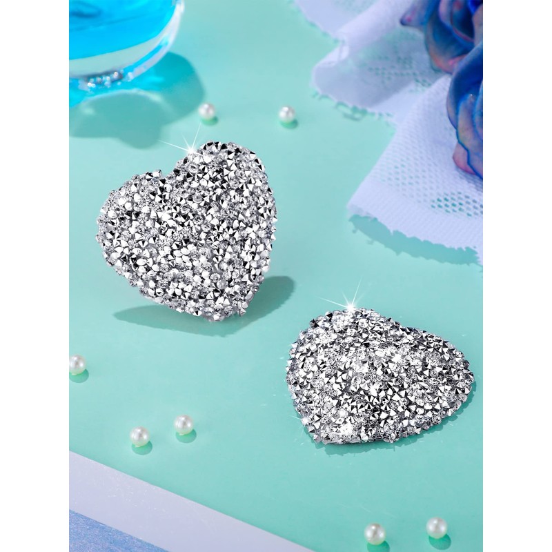 Hercicy Rhinestone Pasties Covers Adhesive Pasties Glitter Covers Reusable Bra