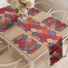 ABAKUHAUS Moroccan Table Runner & 4 Piece Placemats, Oriental Wavy