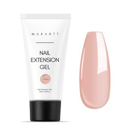 Makartt Poly Nail Gel 50ML Nude Nature Nail Extension Builder Gel Nail Gel Trendy Nail Art Design Nail Extension Gel Salon Nail Easy DIY at Home