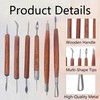 AUXBC 6Pcs Double-Sided Pottery & Clay Sculpting Tools Set, Smooth