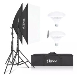 Kshioe Kit Softbox Iluminacion Fotografia Video Luz Contnua + Focos