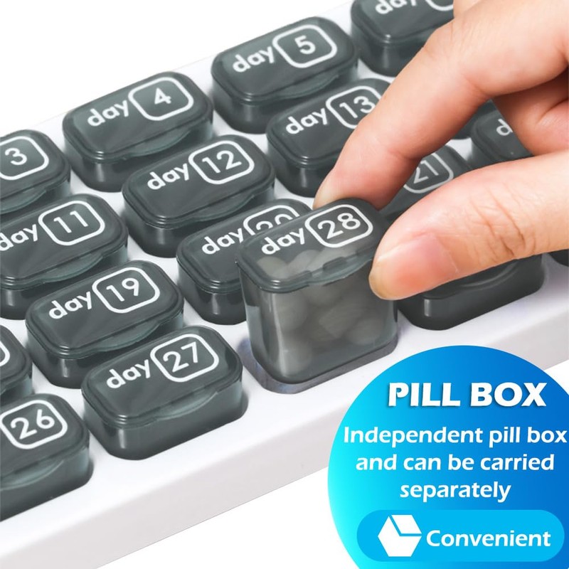 Belegao Pill Box Monthly - 31 Day Pill Case Organiser