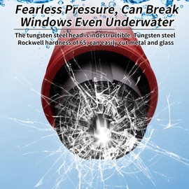 YONGMING 2 Pack Emergency Car Seatbelt Cutter and Glass Window Breaker,2-in-1 Portable Multifunctional Safety Kit Hammer and Escape Rescue Car Window Punch Breaker Tool with Tempered Glass(Red+Black)