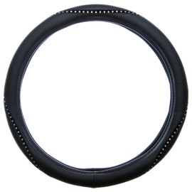 Custom Accessories Bling Rope Steering Wheel Cover, Rhinestone Car Accessories — Black