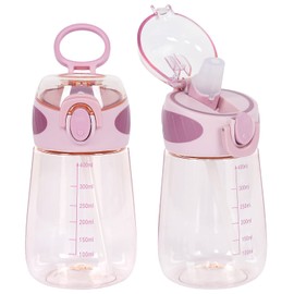 YOBOKO Botella de agua pequeña de 400 ml para niños y niñas y niños al aire libre