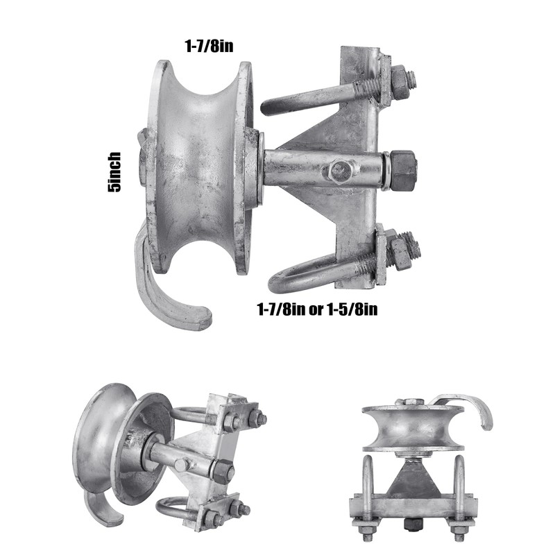 Sliding Gate Rollers Galvanized Steel Rolling Gate Hardware Kit for