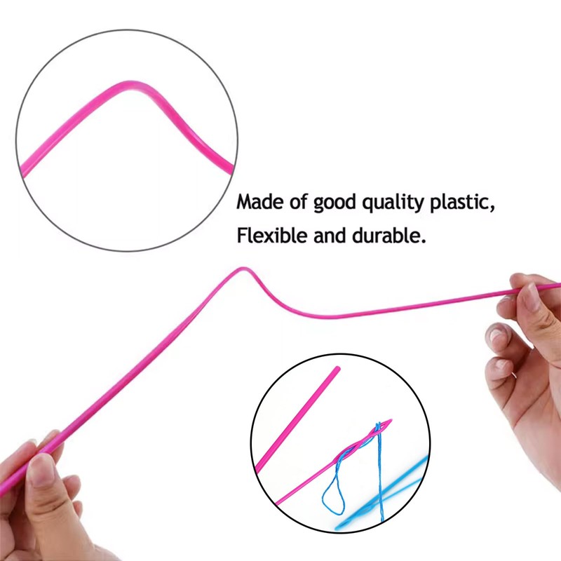 8 Pcs Drawstring Threader Tool Set, Plastic & Metal Drawstring
