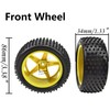 4Pack HIRCQOO OD 88mm/3.46" Front & Rear Rubber Plastic Wheel