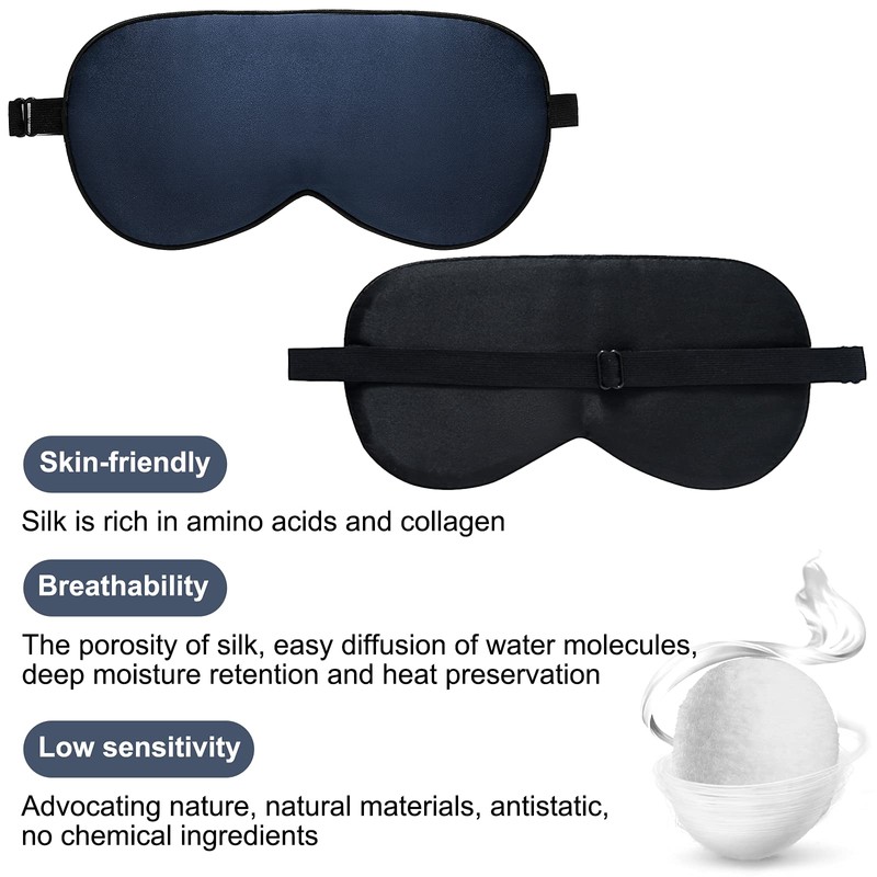 100% Natural Silk Sleep Mask for Relieving Fatigue & No