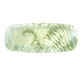 EKS U-TY101/S Hot Towel Tray, 7.3 x 2.8 inches (18.5 x 7 cm), Green Leaf "Vague"