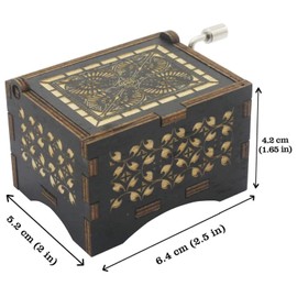 CAMKONG Can't Help Falling in Love Music Box, Birthday Gifts for Wife Girlfriend Women, Vintage Wooden Hand Crank Music Box, Christmas Valentine Wedding Anniversary Romantic Gift