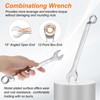 sourcing map Combination Wrench Offset 19mm 75-Degree 12-Point Box End