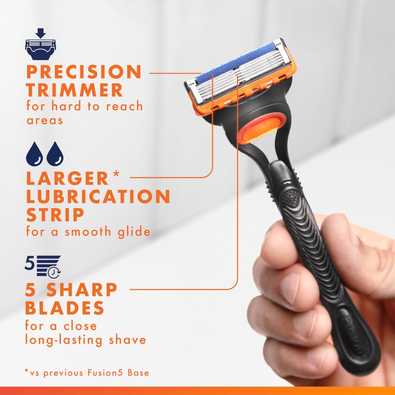 Gillette Fusion5 Mens Razor Blade Refills, 8 Count, Lubrastrip for