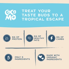 Cocomo Coconut Peanut Butter Powder, Original - 14 Servings | Organic, Vegan, Gluten-Free, 3g Sugar, Lower Fat, Real Ingredients, Protein-Rich & TSA-Friendly - Great for Smoothies, Baking & Spreads