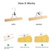 Nature Smile Wooden Pants Skirt Hangers, Smooth Finish Solid Wood